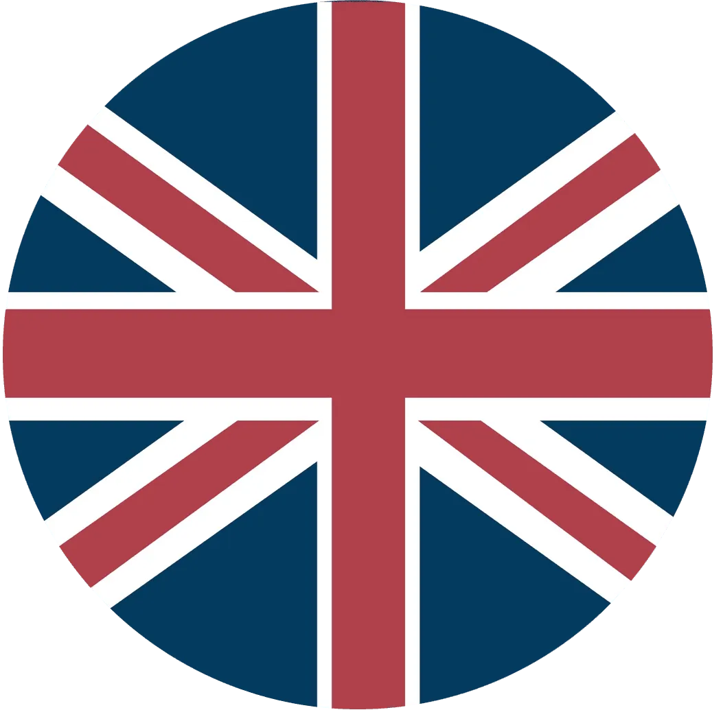Union Jack stylisé avec des segments disposés en forme de roue
