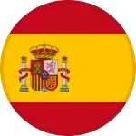 Drapeau de l'Espagne avec trois bandes horizontales rouge, jaune et rouge et un blason au centre