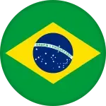 Drapeau du Brésil avec un fond vert, un losange jaune et un cercle bleu étoilé
