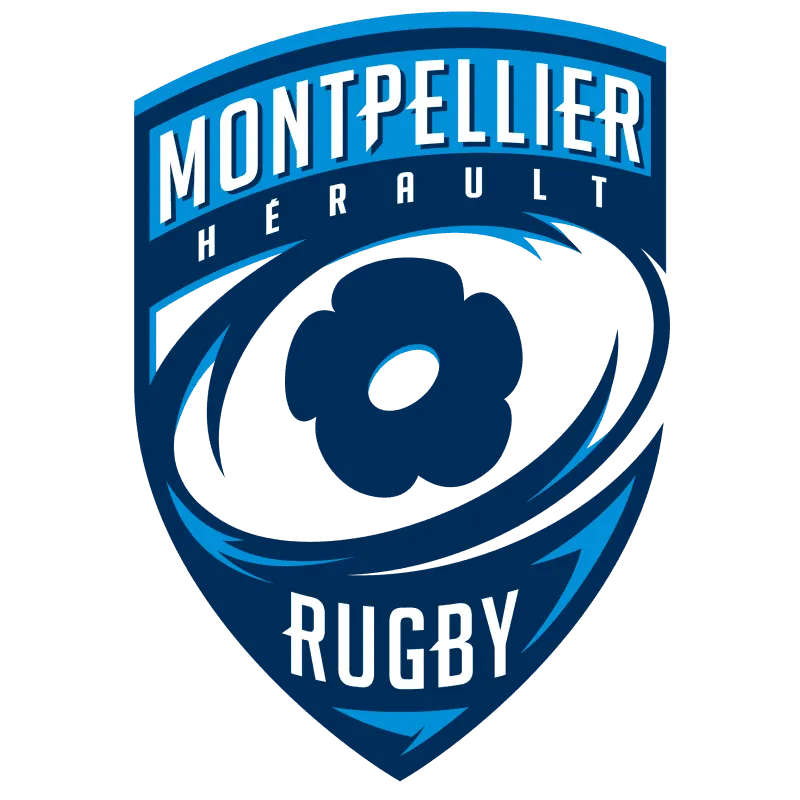 Logo de Montpellier Hérault Rugby représentant un ballon de rugby stylisé