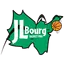 Logo vert et orange avec un panier de basket et le texte "L'Bourg"